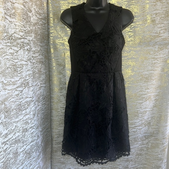 Club Monaco Women’s Leala Lace Cocktail Black Sleeveless Dress Size 0 - Picture 5 of 17